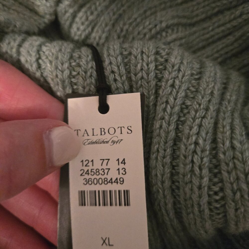 NWT Womens XL Talbots Green Sweater with Sequin detail - Picture 2 of 8